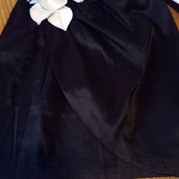 Jessica McClintock black taffeta cocktail dress with flower vintage size 12 - Picture 10 of 10